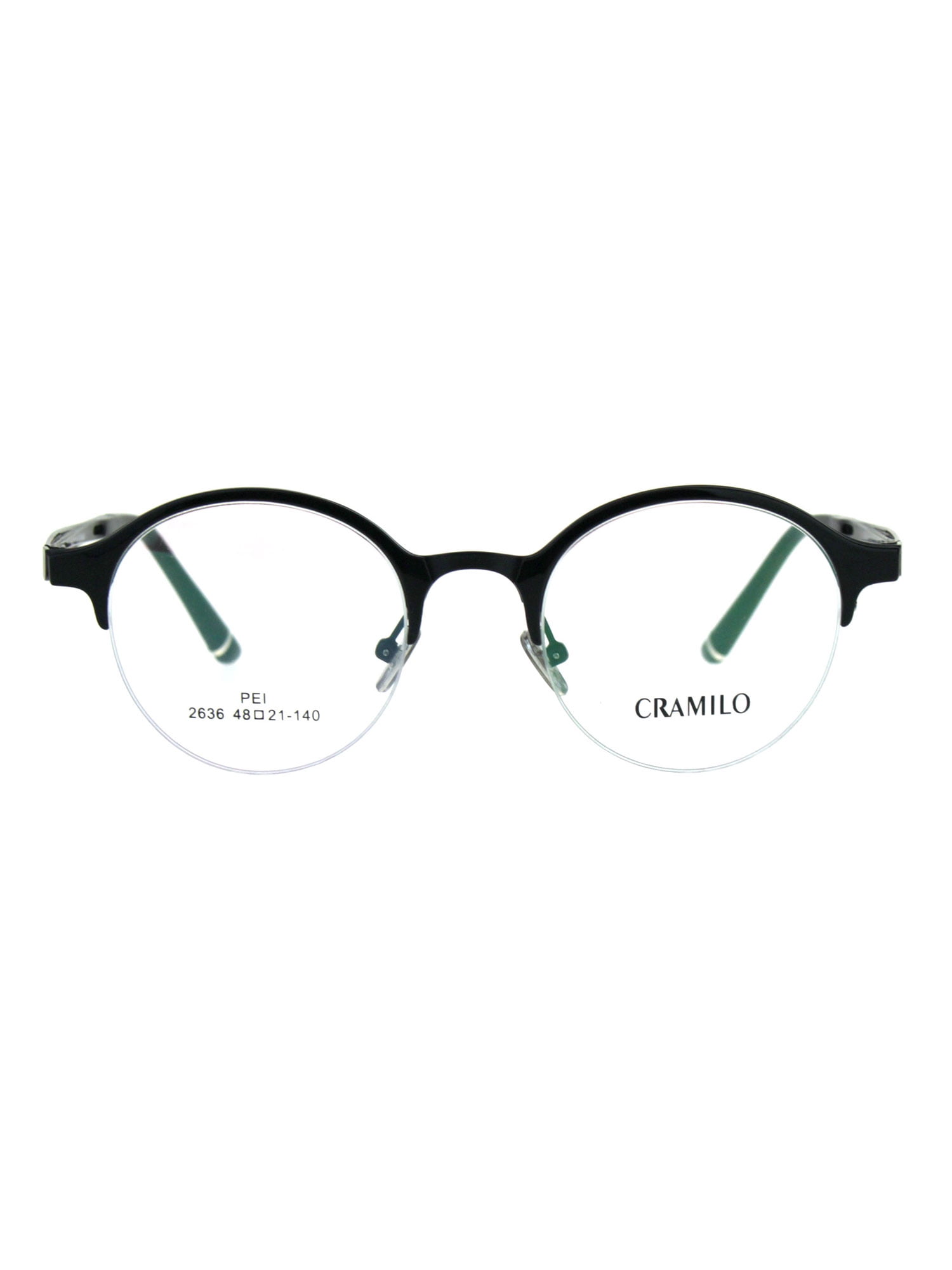 Optical Quality Round Half Horn Rim Luxury Circle Lens Eyeglasses Frame