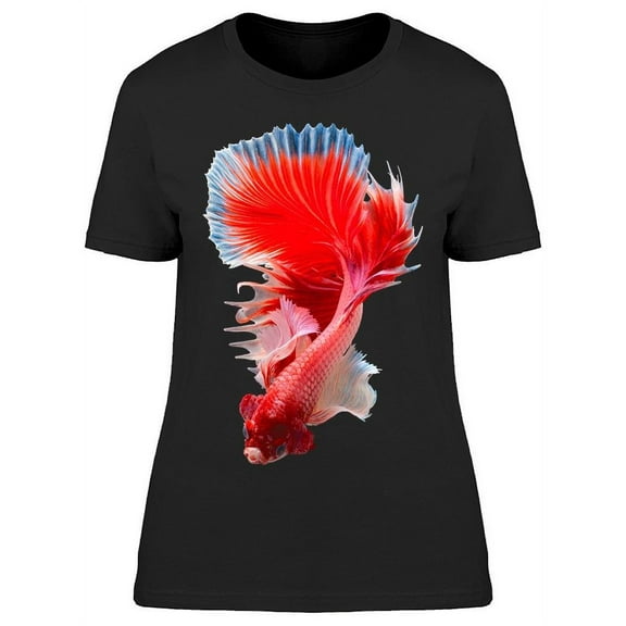Incredible Red White Siam Betta T-Shirt Women -Image by Shutterstock, Female 3X-Large