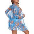 thumbnail image 4 of SAYOO - Blusas para mujer, falda transparente con amarre/cárdigan de manga larga para cubrir ropa de playa SAYOO Sexy, 4 of 5