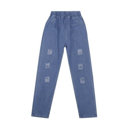 

Boy Jeans Boys School Uniform Pants 5t Jeans Boys Boys Bootcut Jeans Teen Girl Clothes Blue Size:120