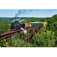 thumbnail image 2 of Highsmith, Carol 14x11 White Modern Wood Framed Museum Art Print Titled - A steam train crosses the 156-foot-tall Bass Point Creek Bridge-Iowa, 2 of 4