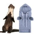 thumbnail image 4 of Pnellth Ferret Hoodie Solid Color Drawstring Hooded Sweatshirt Thick Fleece Foreleg Elastic Hamster Guinea Clothes, 4 of 6