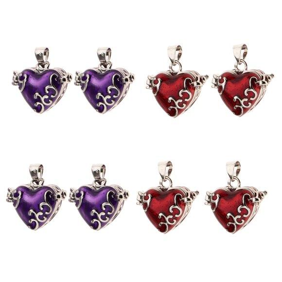 8 Piezas Love Heart Esmalte Operable Locket Cremation Keepsake Urn Colgante