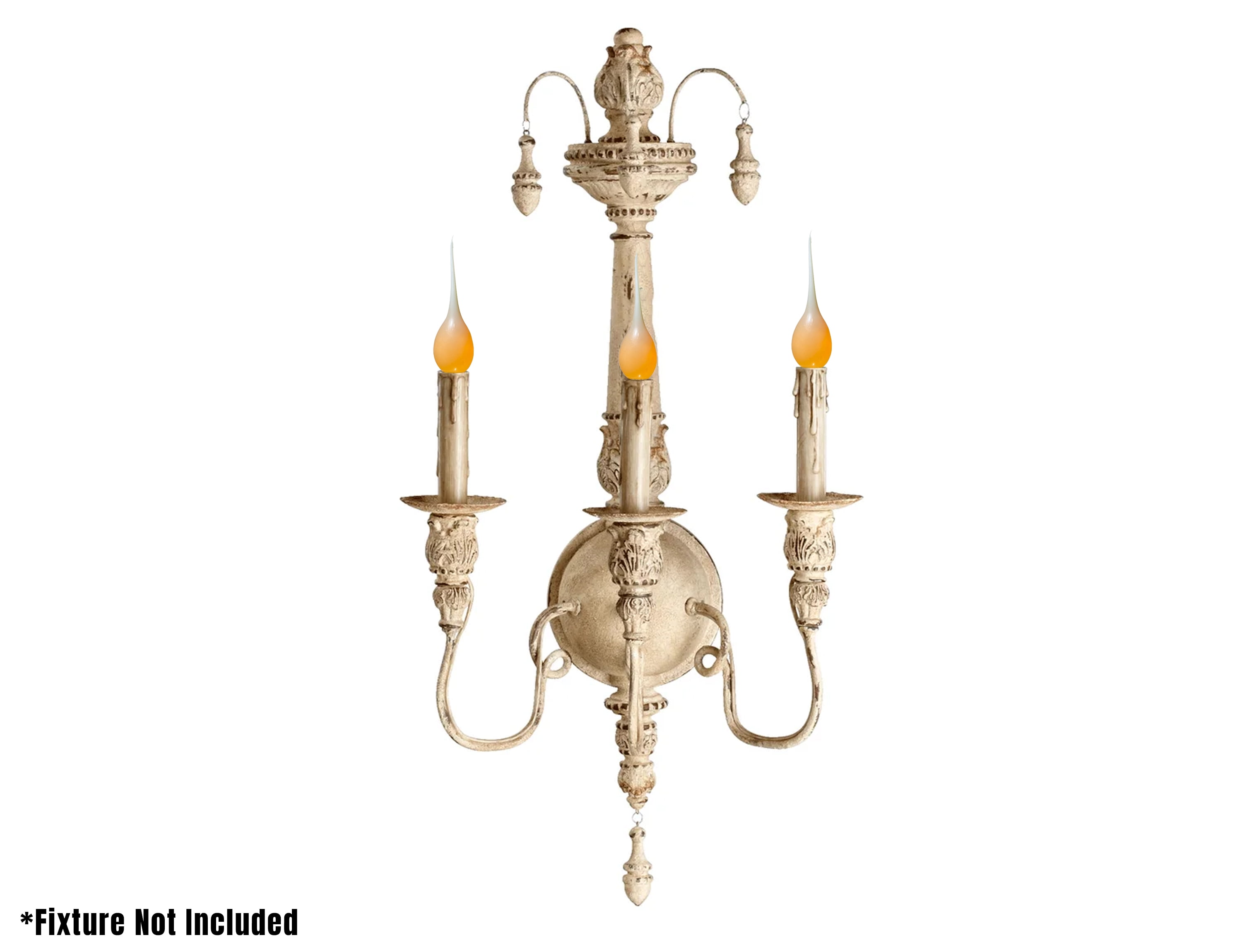 Royal Designs, Inc. Transparent Silicon Dipped Filament LED Bulb, 1-Watt C7 E12 120V 2500K, Pearl, Pack of 10