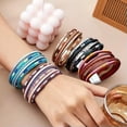 thumbnail image 4 of GKNET Men Boho Multilayer Leather Braided Bracelet Adjustable Women Delicate Jewelry Party Gift-Black, 4 of 9
