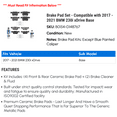 thumbnail image 2 of Brake Pad Set - Compatible with 2017 - 2021 BMW 230i xDrive Base 2018 2019 2020, 2 of 2