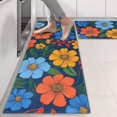 thumbnail image 2 of Kitchen Rugs Sets Of 2,Pioneer Flower Floral Print Pattern Anti Fatigue Kitchen Mat Rugs Non Slip Washable,Decorative Kitchen Floor Mats for Kitchen,Sink,Laundry,17"X47", 2 of 5
