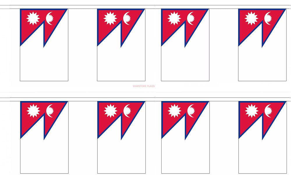 Indoor Outdoor Fabric Flag Banner with Two Metal Grommet Nepal Country Flag 