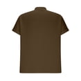 thumbnail image 5 of Kojanyu Men's Breathable Cotton Linen Blend Short Sleeve Half V Neck Button Up Casual Summer Top for Daily Outdoor Wear S-5XL, 5 of 8