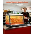 thumbnail image 2 of KFFKFF 3-Tier Commercial Food Warmer Display, 1400W Food Display Warmer with LED Light, Top Storage and Adjustable Shelves, 86℉~185℉ Steam Heating, 105L, 2 of 9