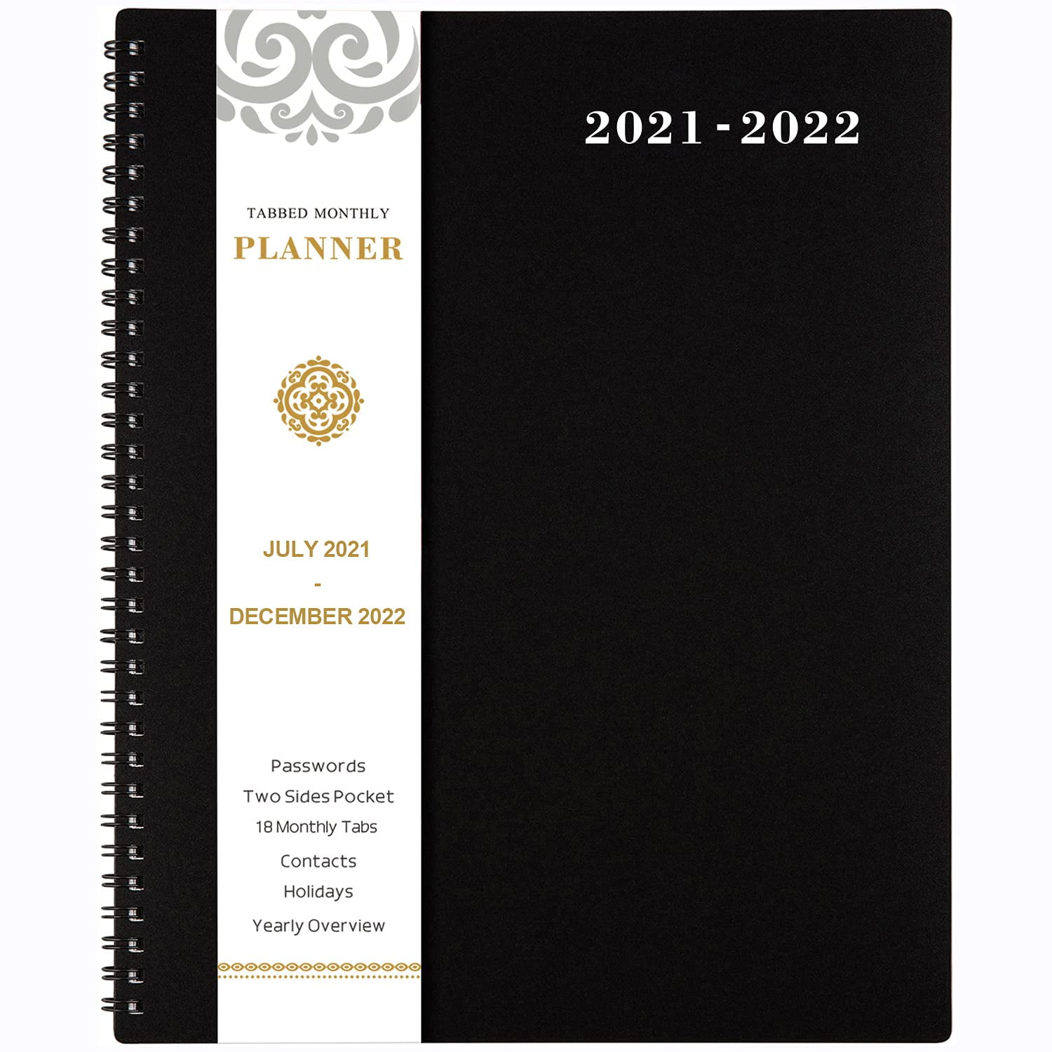 Banded 2021-2022 Planner Hardcover with Thick Paper 6.3 x 8.4 Jun Academic Planner 2021-2022 Weekly & Monthly with Tabs 2021 Pink Marble Jul Back Pocket Twin-Wire Binding 2022 