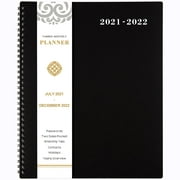 2021-2022 Monthly Planner/Calendar - 18-Month Planner with Tabs & Pocket & Label, Contacts and Passwords, 8.5" x 11", Thick Paper, Jul. 2021 - Dec. 2022, Twin-Wire Bindin