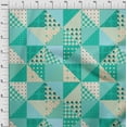 thumbnail image 4 of oneOone Cotton Jersey Aquamarine Green Fabric Quilting Supplies Print Sewing Fabric By The Yard 58 Inch Wide, 4 of 6