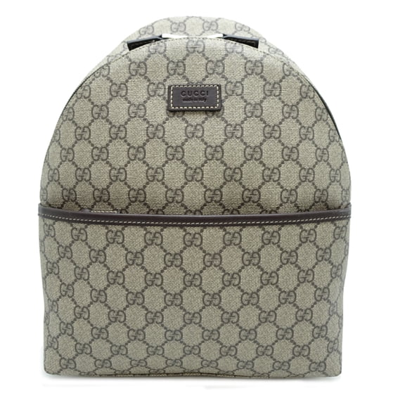 Pre-Owned Gucci Women's Backpack, GG Supreme Brown, 271327 (Good)