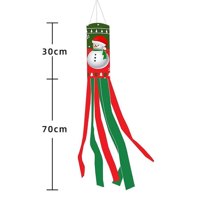 manga de viento de navidad mu?eco de nieve alce árbol de navidad tráquea bandera LingWen 8390606982520