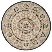 SAFAVIEH Novelty Naira Floral Area Rug, Ivory/Grey, 3' x 3' Round
