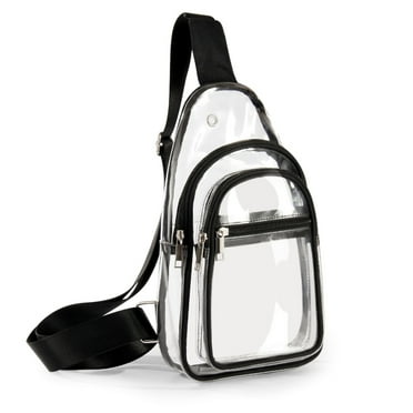Necvior Clear Fanny Packs for Men Fashion Shoulder Bag Travel Crossbody Bags Chest Pouch
