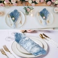 thumbnail image 3 of Shabby Navy Blue Cloth Napkins, Oil Painting Vintage Art Blue White Washable and Reusable Dinner Napkins Set of 4, Table Napkin for Kitchen Party Birthday Wedding Hotel Housewarming 20"x20", 3 of 9