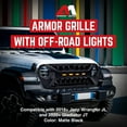 thumbnail image 2 of AMERICAN MODIFIED Grille w/Lights for 18-23 Jeep Wrangler JL & Gladiator JT, 2 of 8
