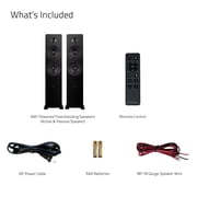 Fluance Ai81 Elite Powered 2-Way Floorstanding Tower Speakers, 150W Built-in Amplifier for 2.0 Stereo Music & Movie Listening, TV, Turntable, PC & Bluetooth - 2x RCA, Optical, Sub Out (Natural Walnut