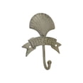 thumbnail image 2 of Handcrafted Model Ships K-9047-AG 8 x 1 x 6 in. Aged White Cast Iron Seashell Beach Hooks, 2 of 2