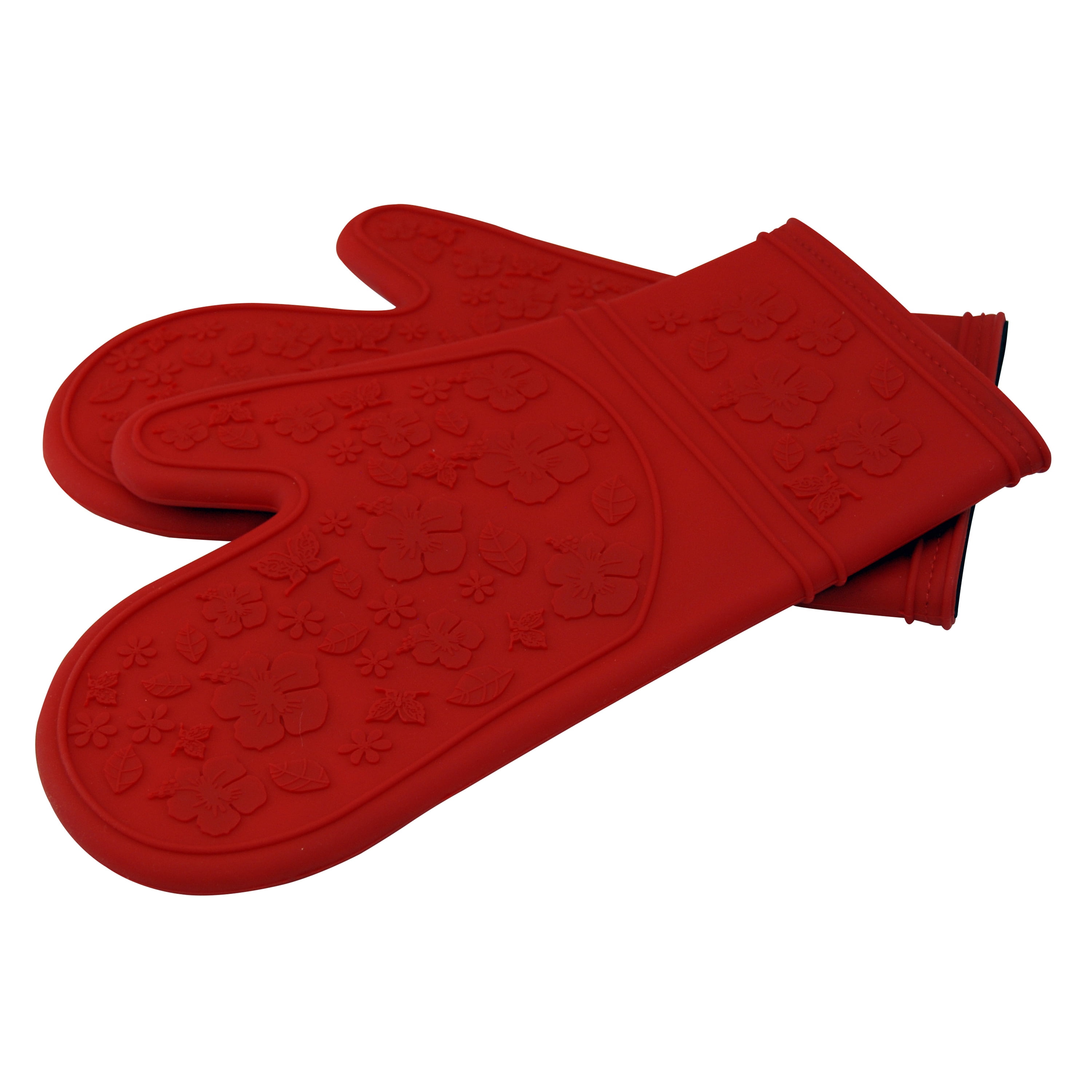 Le Chef  Ultra-flex Silicone Padded Kitchen Oven Mitts (Set of 2) Blue Diamond