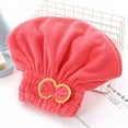 thumbnail image 1 of 6 Couleurs Chapeau de Cheveux en Microfibre Séchage Rapide Turban pour Femmes Rouge Pastèque, 1 of 6