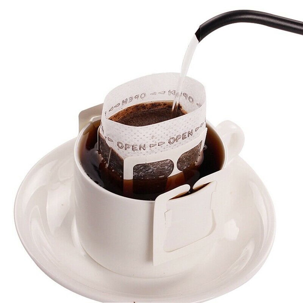 50Pcs Disposable Drip Coffee Cup Filter Bags Hanging Filters Coffee Tea Tool 