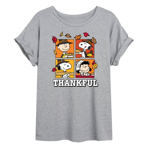 Peanuts - Thankful - Women's Oversized T-Shirt