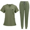 thumbnail image 5 of Operating Room Short Sleeve Handwashing Uniform Women Nurse Overall Surgeon Isolation Workwear Brush Hands Attire, 5 of 11