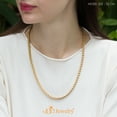 thumbnail image 5 of 555jewelry 5mm Stainless Steel Box Chain Necklace for Men & Women, Stainless Steel Necklace for Men, Necklace Chain For Men, Gold 24 Inch, 5 of 7