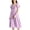 Purple, variant on Bovxnpu Womens Nightgown Sleepshirt Pajama Dress Squared Neck Short Sleeve Striped Ice Silk Midi Length Sleepwear