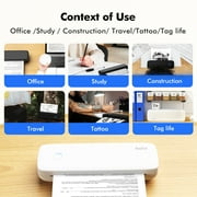 Bisofice Portable Printers Wireless for Travel, Bluetooth Thermal Printer Compatible with iOS, Android, Laptop, Inkless Mobile Printer for Office, Home, School