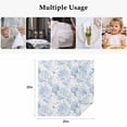 thumbnail image 4 of Blue Floral Cloth Napkins, Garden Petals Flower Botanical Tree Branch Washable and Reusable Dinner Napkins Set of 8, Table Napkin for Kitchen Party Birthday Wedding Hotel Housewarming 20"x20", 4 of 8
