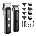 thumbnail image 1 of Maquina Para Cortar Cabello Belug Cortadora De Pelo Kit Profesional Inalambrica Completo plata negro, 1 of 5