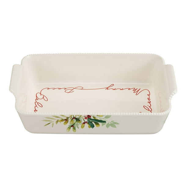 Better Homes & Gardens Winter Botanicals Holiday Stoneware Baking Dish ...