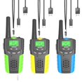 thumbnail image 1 of Walkie Talkie Mfcir para niños, recargable, paquete de 3, largo alcance, 3 km, 1 of 6