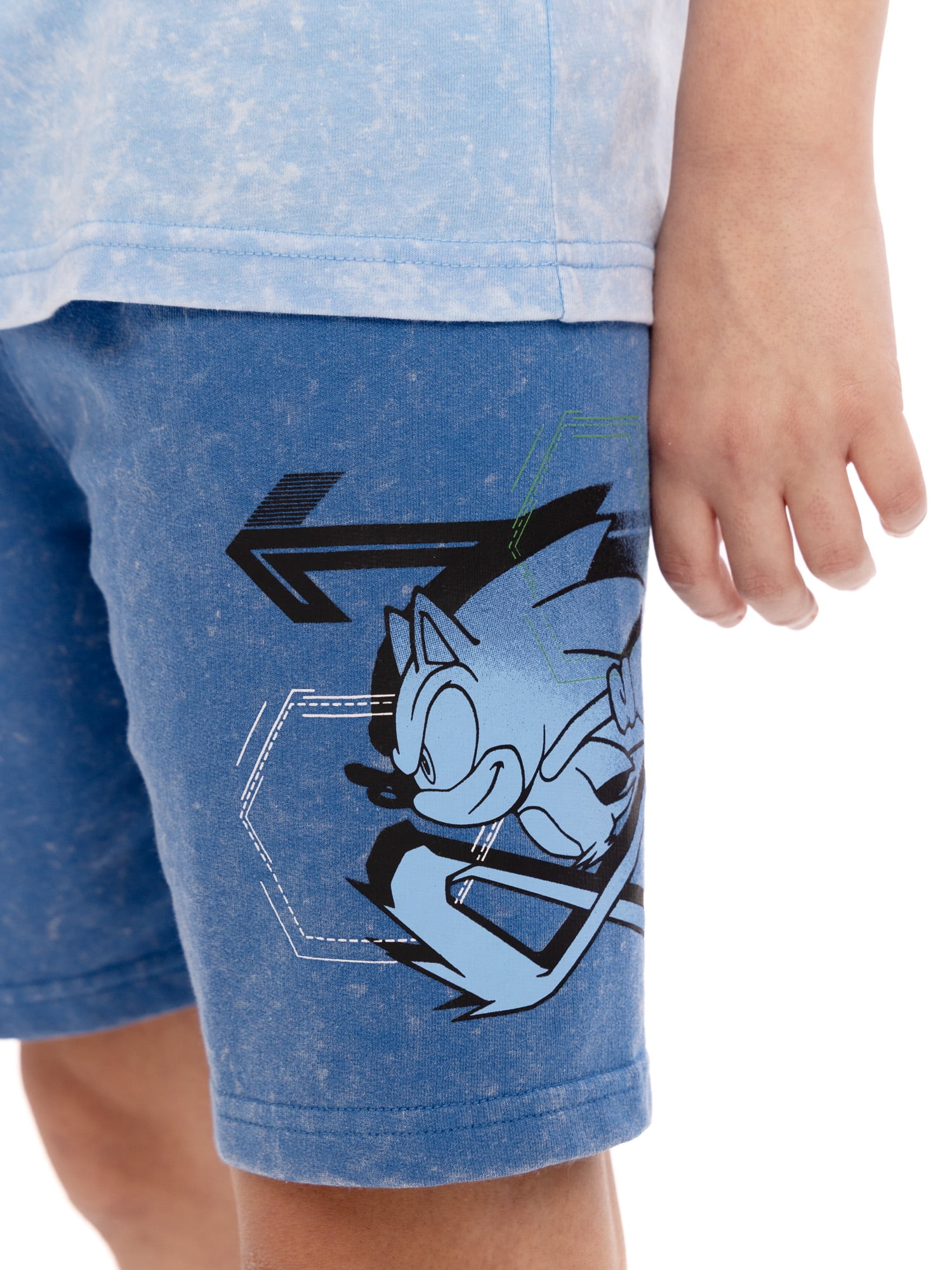 Sega Sonic the Hedgehog Boys Short Sleeve Graphic Tee and Short Set, 2 Piece, Sizes 4-16