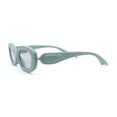 thumbnail image 3 of Womens Retro Mod Oval Thick Plastic Fashion Chic Sunglasses Green - Grey, 3 of 4
