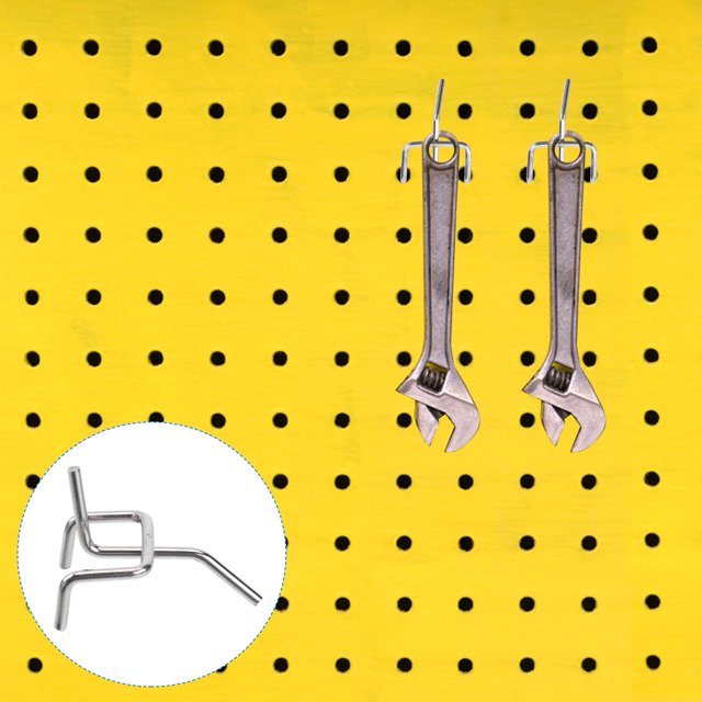 BESTYASH Crochets pour Planche à Chevilles 50 Pcs Fer Argenté pour Optimisation d'Espace Limité dans les Appartements