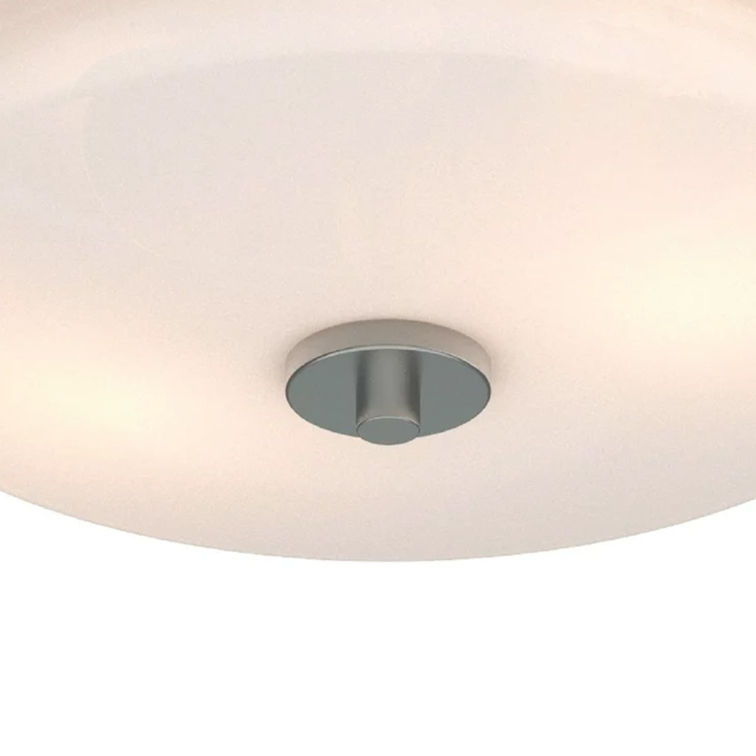 Better Homes &Gardens Classic 12.4" Flush Mounted Ceiling Light, Satin Nickle Frosted Glass, No Bulb
