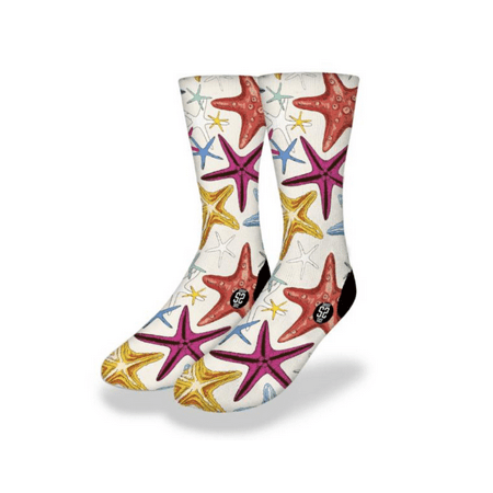 

MULTI-COLOR STARFISH Fun Sea Life Socks