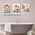 thumbnail image 6 of Framed Colorful Wildflower Canvas Wall Art Set Of 3 Flowers Pictures Prints Flowers Printing Floral Watercolors Flower wall Decor Living Room Girls Bedroom Bathroom, 6 of 6