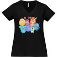 thumbnail image 3 of Inktastic Halloween Monsters Women's Plus Size V-Neck T-Shirt, 3 of 5