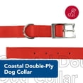 thumbnail image 2 of Collar para perro Coastal de doble capa de nailon rojo 2,5 x 56 cm, 2 of 7