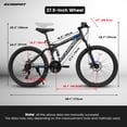 thumbnail image 3 of Bicicleta de montaña de suspensión completa de 27,5 pulgadas, amortiguadores dobles delanteros y traseros, frenos de disco mecánicos, 21 velocidades, adecuado para hombres y mujeres, 3 of 5