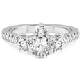 thumbnail image 4 of 4 Carat IGI Certified Pear Shape Lab Grown Diamond Engagement Ring | 14K White Gold |Tiara Three Stone Diamond Ring | FG-VS1-VS2 Quality Friendly Diamonds, 4 of 5