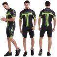 thumbnail image 4 of Men's Short Sleeve Cycling Jersey Padded Bib Short Set Cycling Cloth Set, 4 of 8
