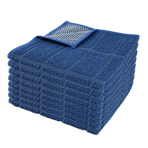 Microfiber Kitchen Dish Cloths for Washing Dishes with Poly Scour Side