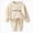 B130--Beige, variant on Winter Casual Printed Set Long Home Wear Long Sleeve Sweatshirts And Pants 2Pcs Sets 8-9 Years Boy Girl Beige Fall Winter Tops Pants Pajamas & Dailywear Set